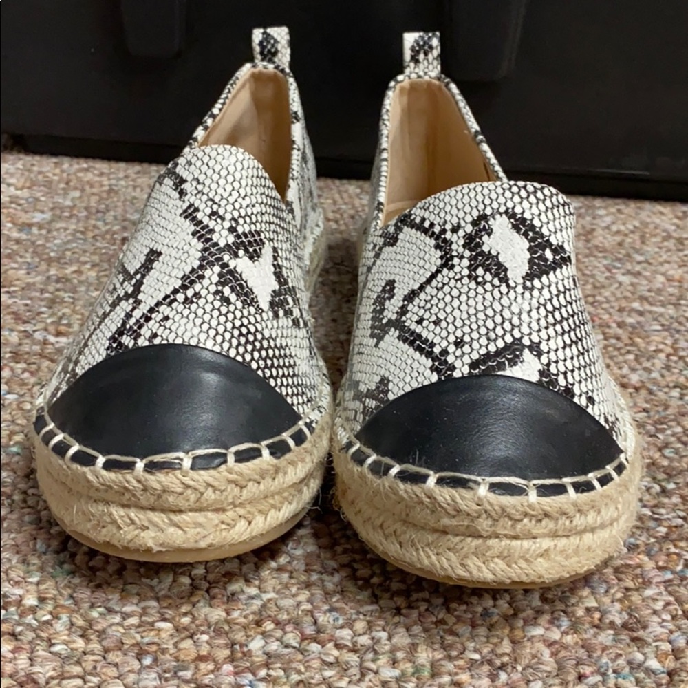 Victoria Adams slip ons- snake skin pattern